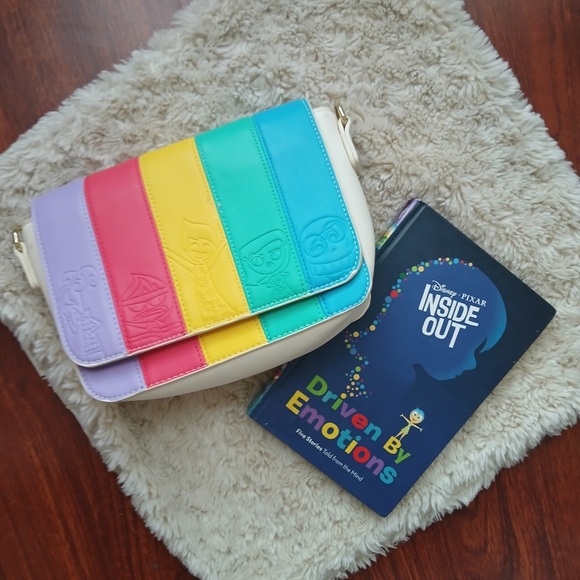 Loungefly Handbags - 🏷 Loungefly + PIXAR Inside Out Mixed Emotions Women's Bag Crossbody & Book